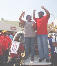 Protesters in Manzini.  (Photo Courtesy of Times of Swaziland)