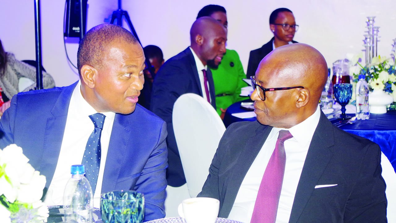 EEC Managing Director Ernest Mkhonta and Acting Minister for Finance Appolo Maphalala