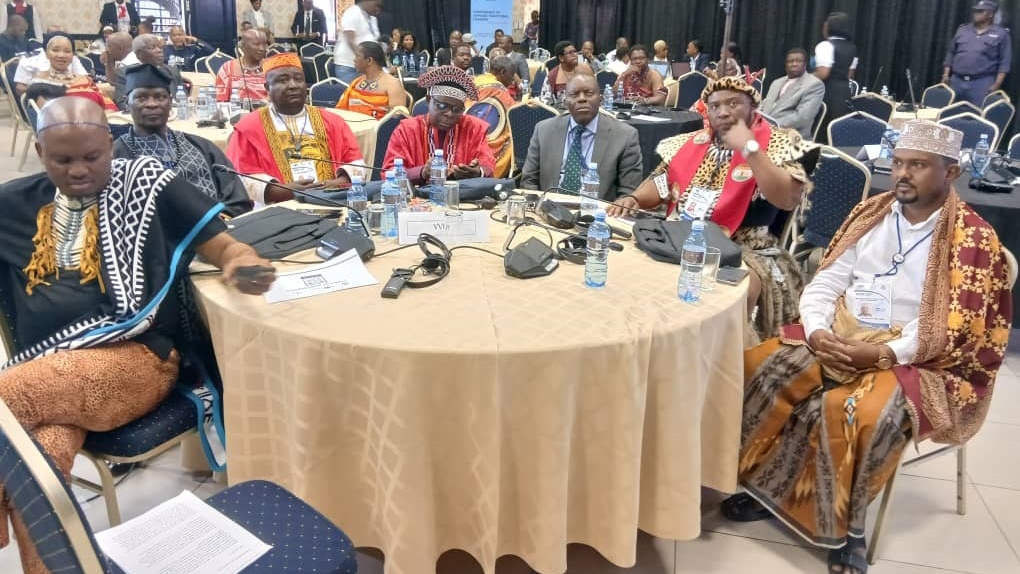 The tribal leaders following proceedings during the meeting.