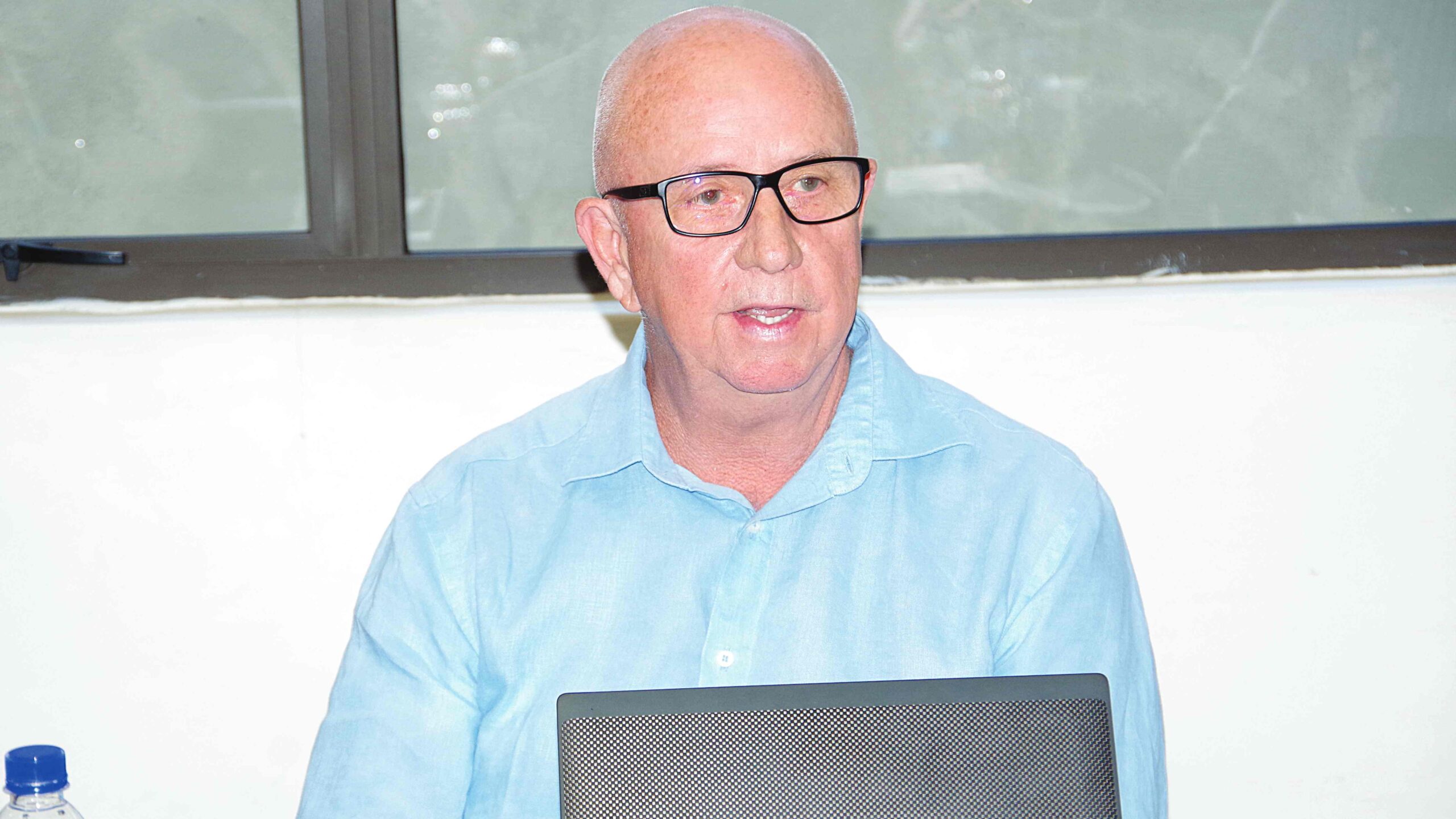 Former Swazipharm Manager Dave Melvin at the press conference.
