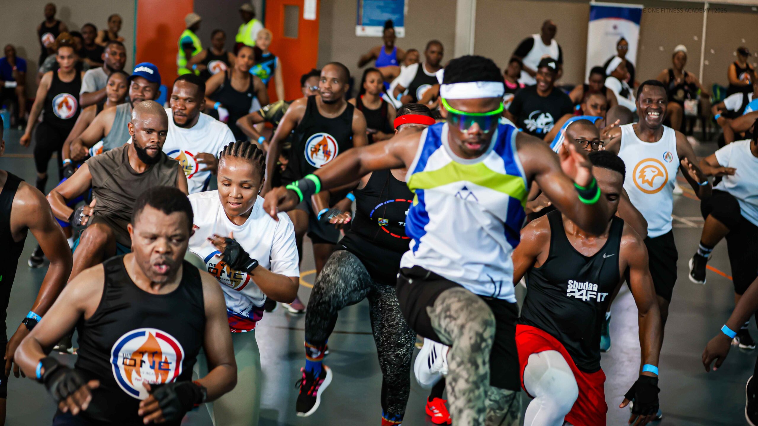 MAXIMUM EFFORT! Athletes sweat it out during one of the high-octane aerobics routines at The ONE Acrobathon in Manzini.