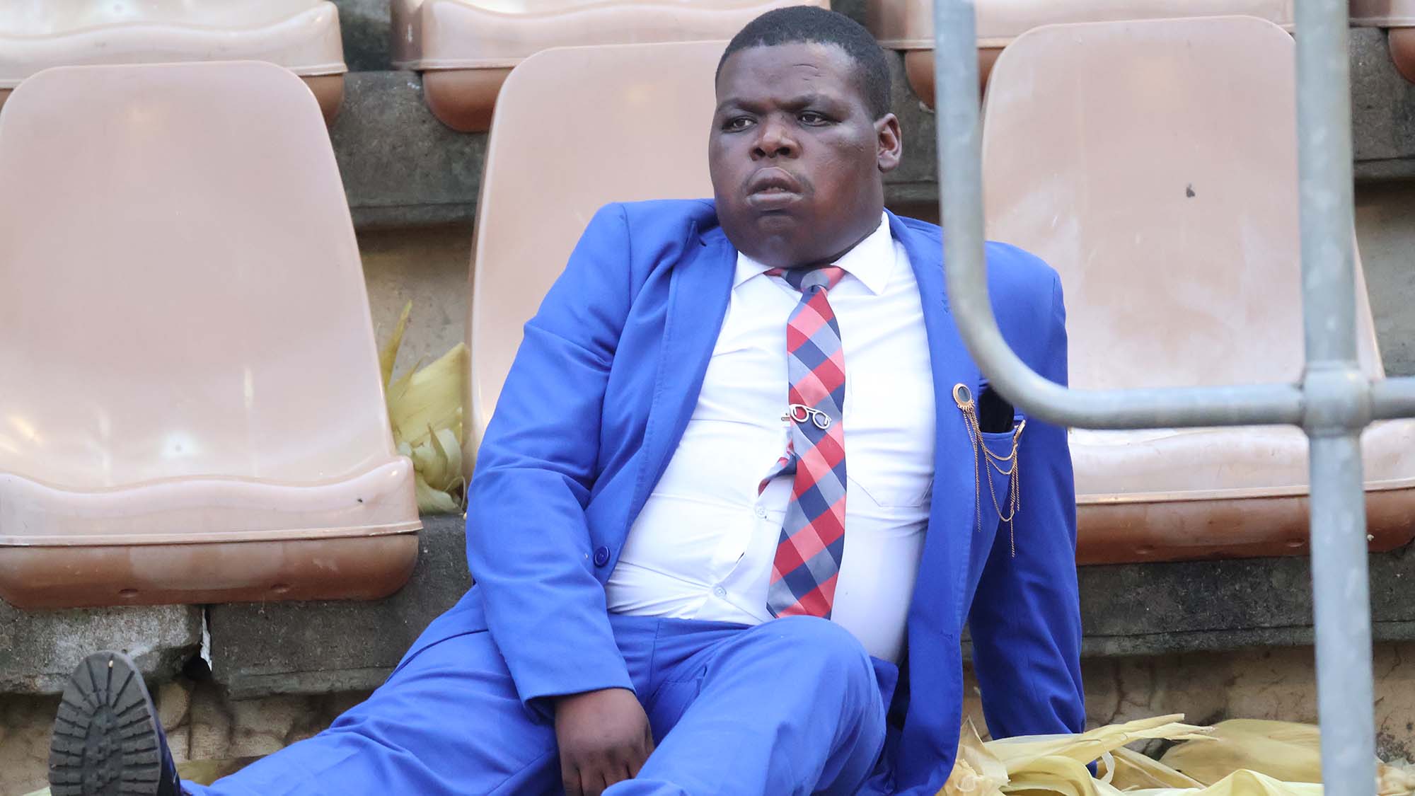 Wanderers loyalist 'Inceku' was a picture of dejection after the game.