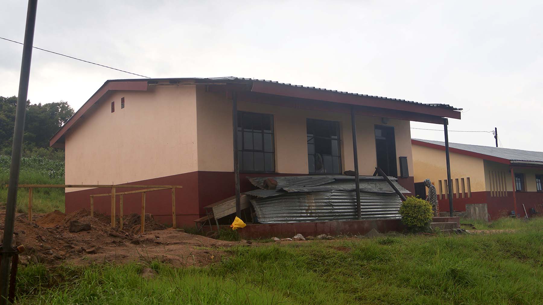 This is the only classroom which remained standing after the hailstorm destroyed the others at Mcuba Primary School.