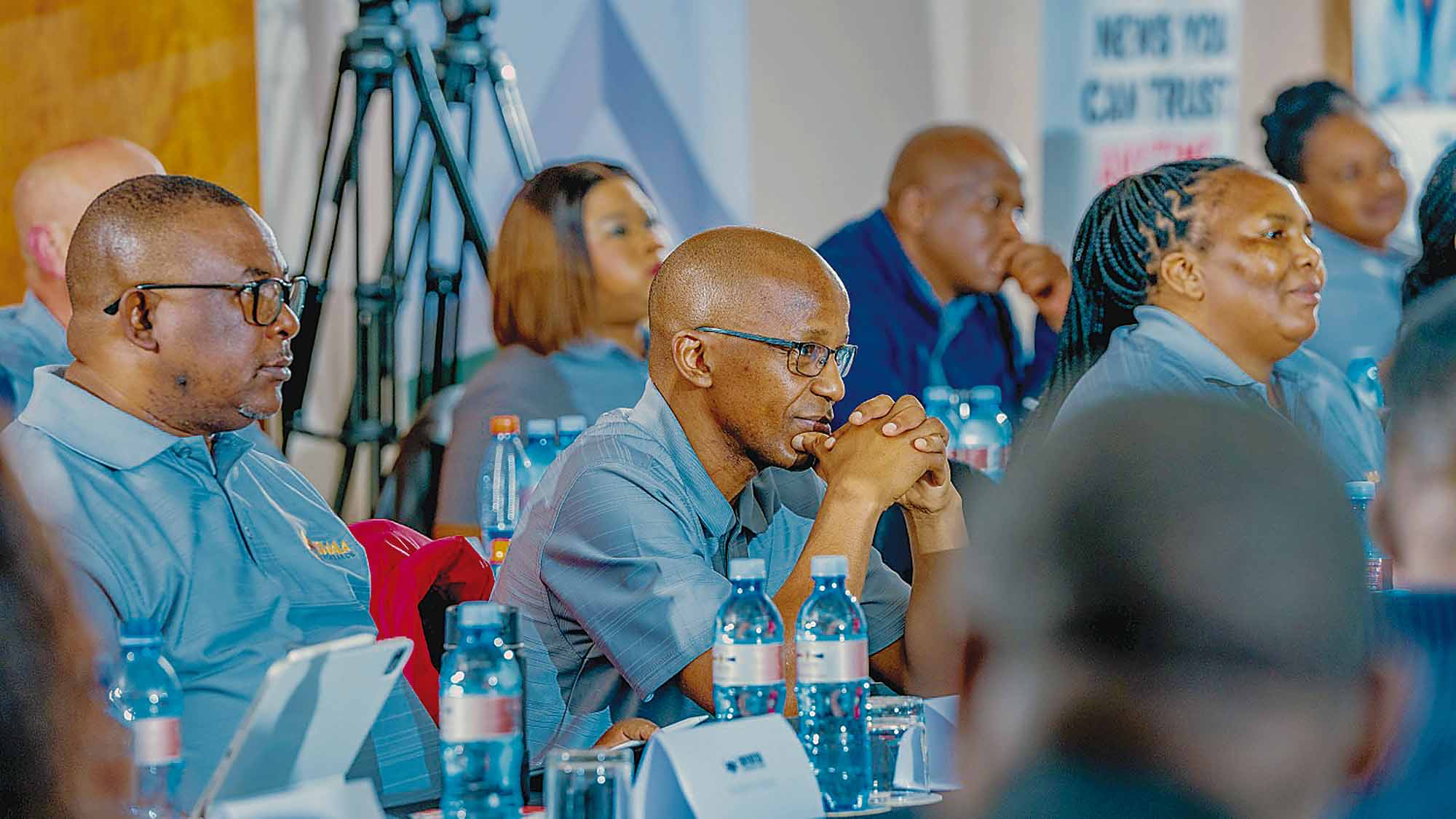 Times Managing Director; Martin Dlamini listening attentively to submissions.