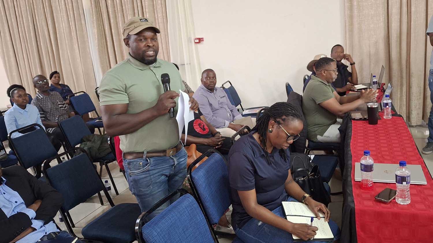 TUCOSWA second Deputy Secretary General Sikelela Dlamini also made a submission at the consultation exercise.