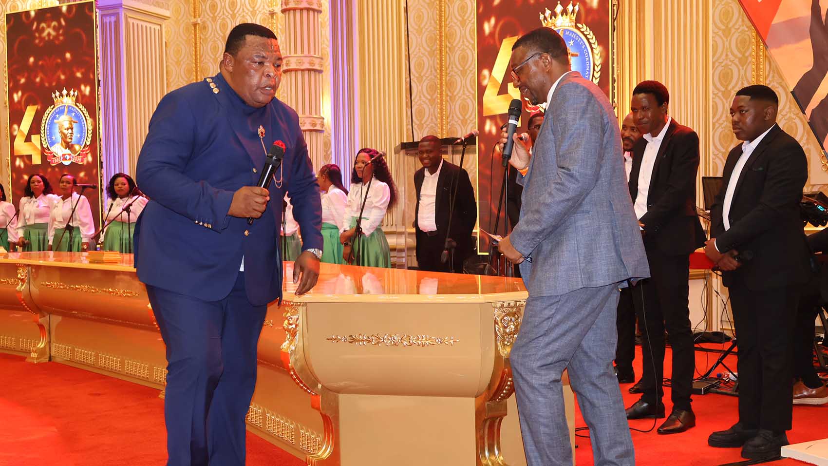 Popular Pastor, Major V, while on the right is Pastor Madudu Mabuza. (Pics: Joseph Zulu)