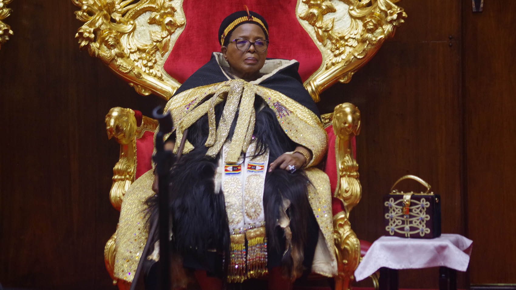 Her Majesty the Queen Mother during the official opening of Parliament.