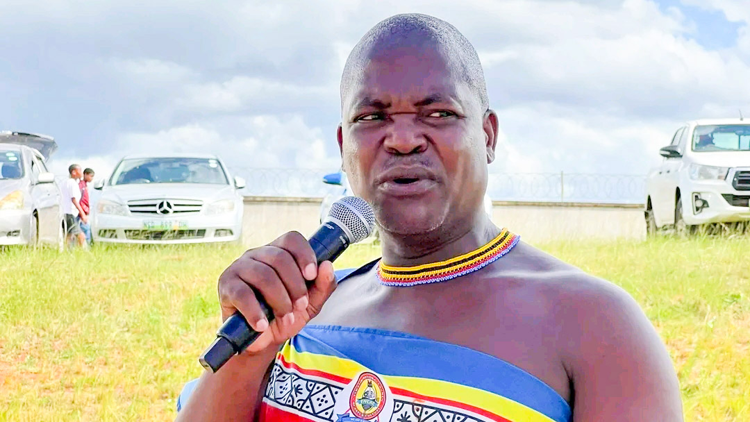 Eswatini National Council of Arts and Culture CEO Stanley Dlamini, making his remarks after the competition.