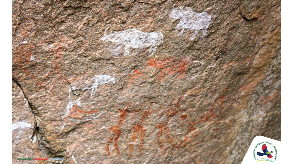 Some of the rock art found at Khabane Cave at Mlawula Nature Reserve.