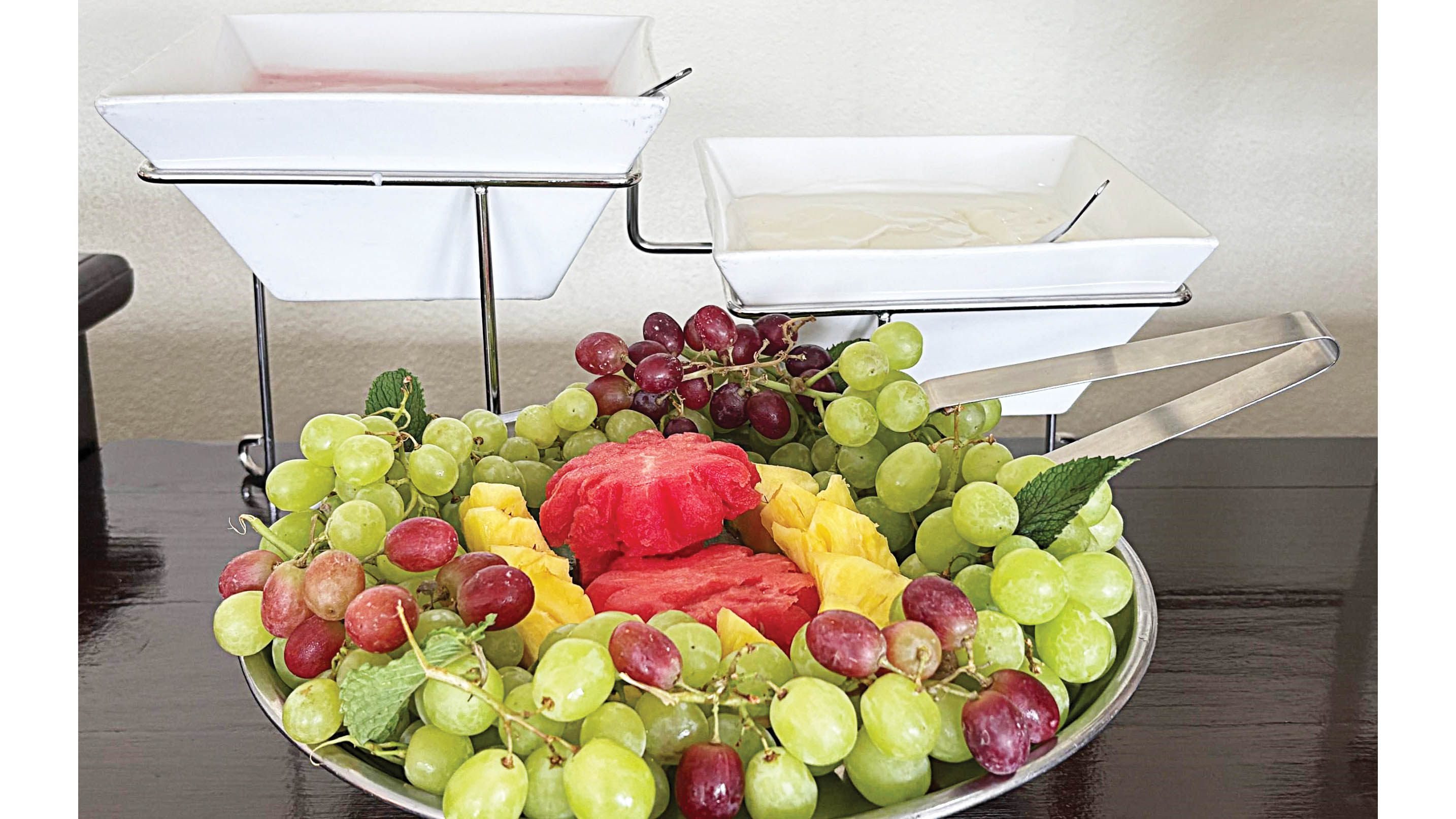 A burst of colour in every bowl u2013 vibrant fruit salad.