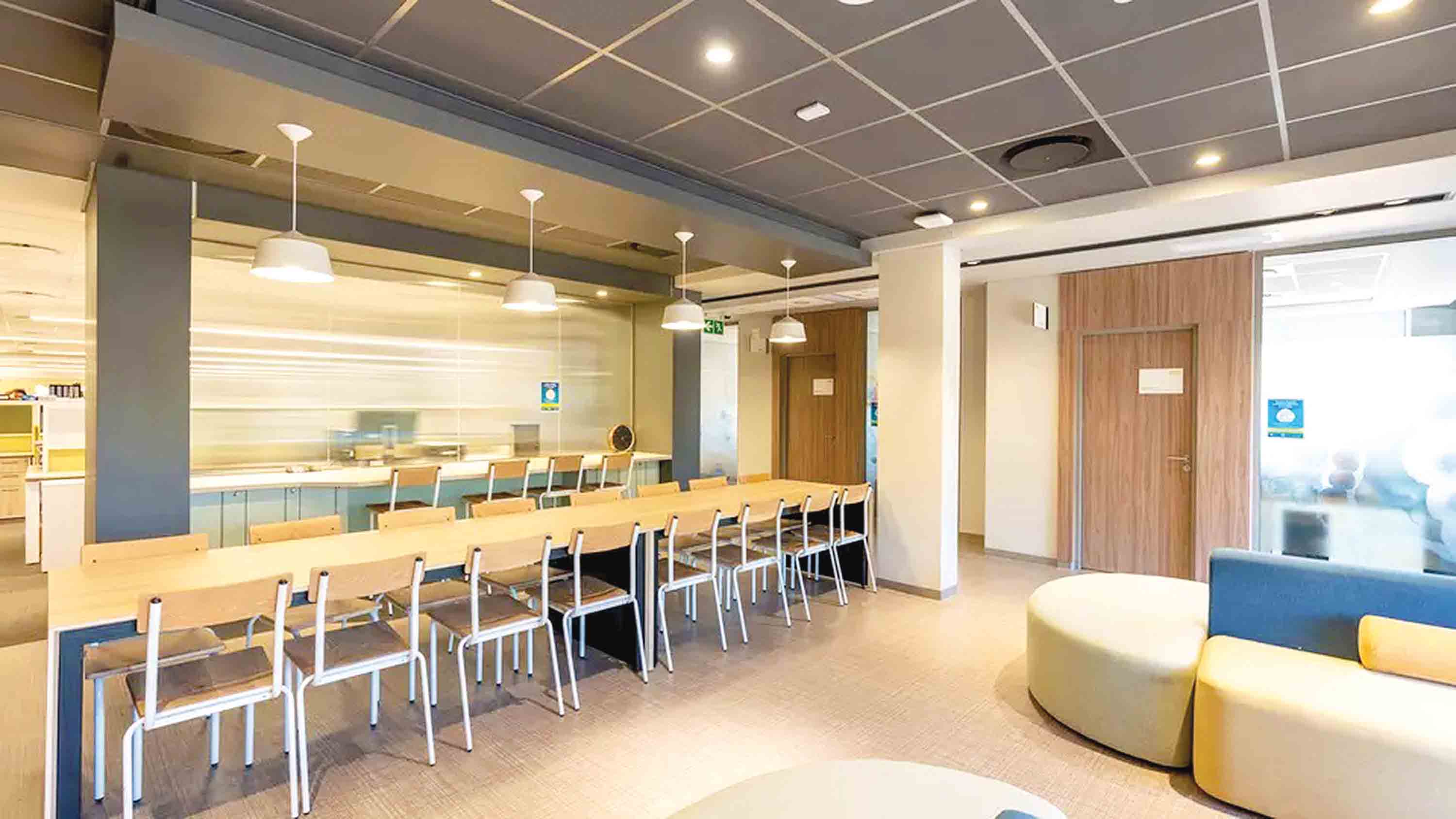 The combination of a Gyproc steel grid system and Gyproc ceiling boards offers a premium solution. (Courtesy pics)