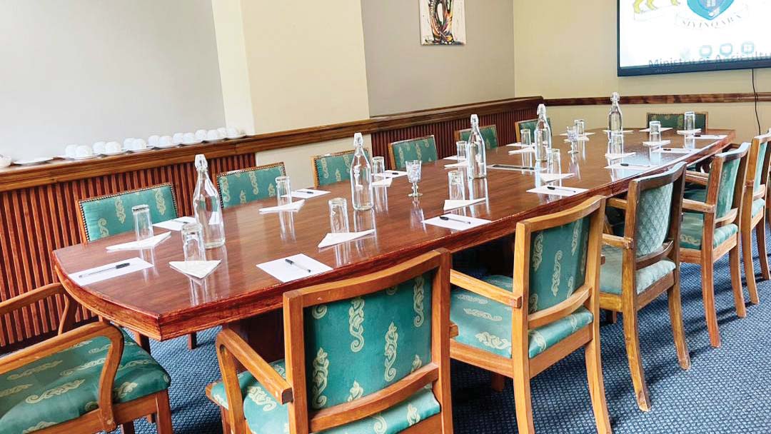 Opt for a meeting room that is neat and has the right equipment, especially where you can project. (Pic: Emafini Boardroom)