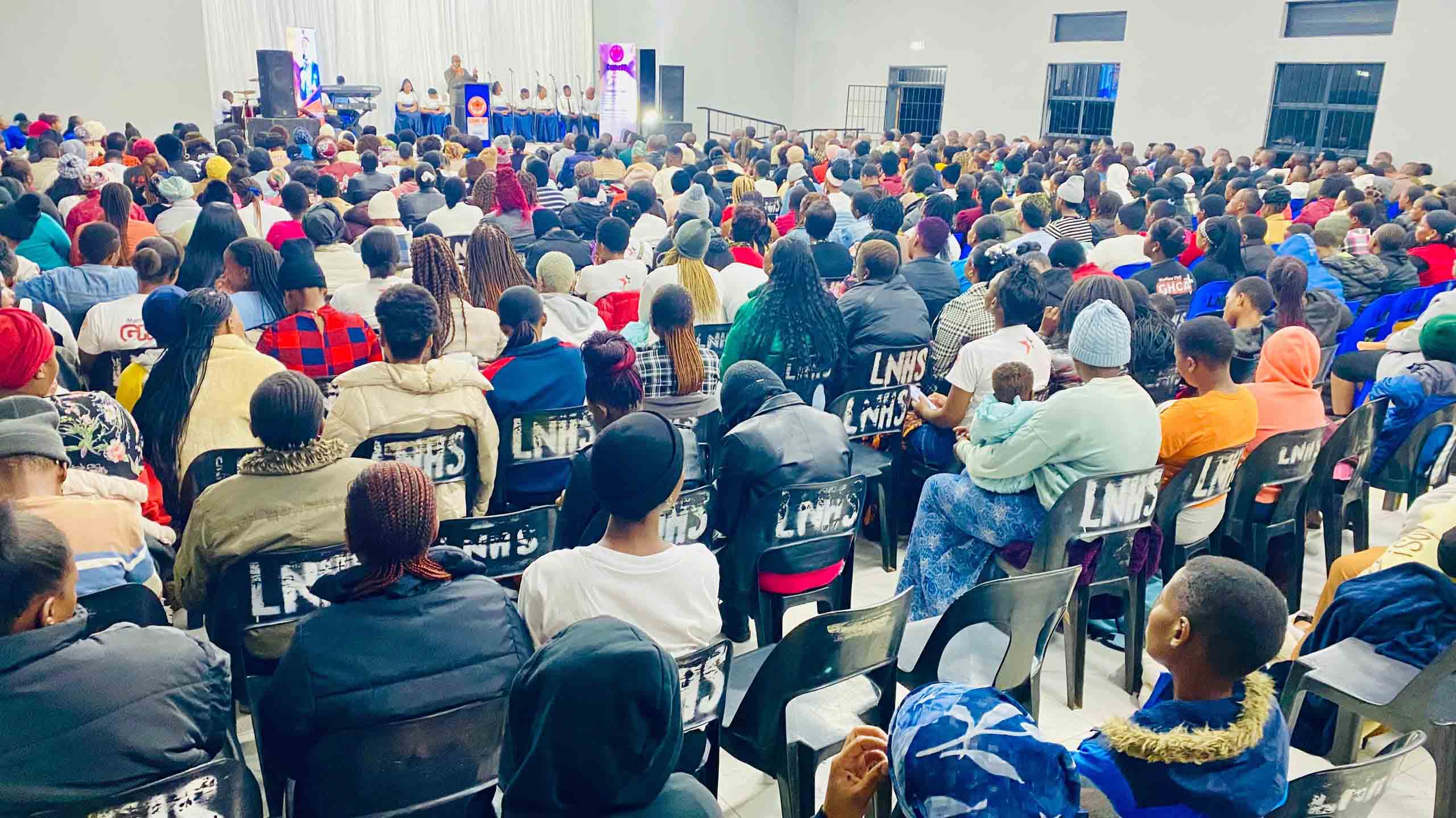 An extraordinary crowd gathered at the Luyengo Community Hall for the powerful all night prayer led by Prophet Joshua Angel.