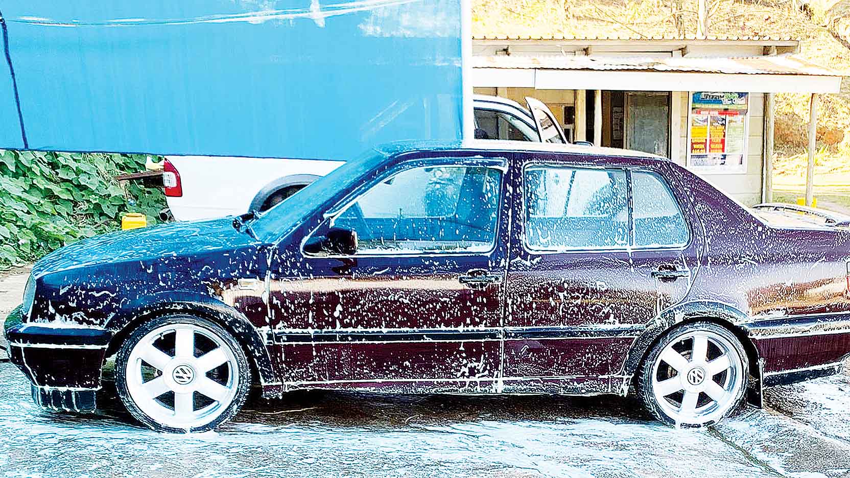 Andile makes sure the keeps his ride sparkling clean every chance he gets.