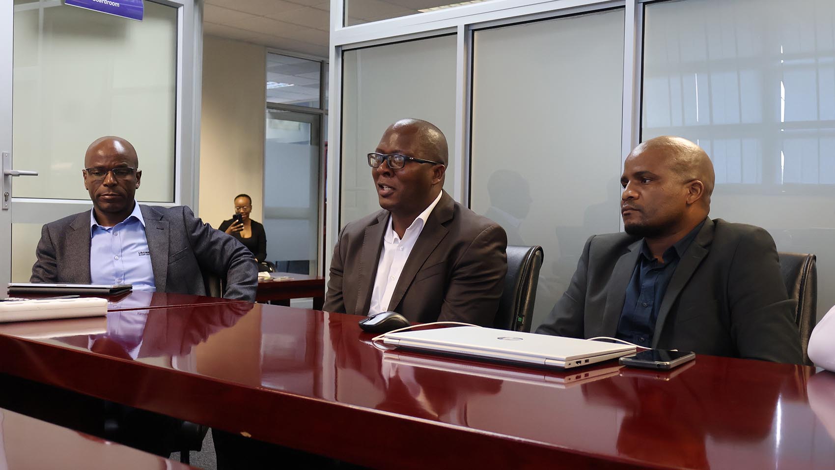 William Sukati (C), the Schools Manager highlighting that whether you are a recent school leaver or a professional looking to pivot through their Recognition of Prior Learning pathway, U-Tech has created a streamlined application process to help students secure their future.