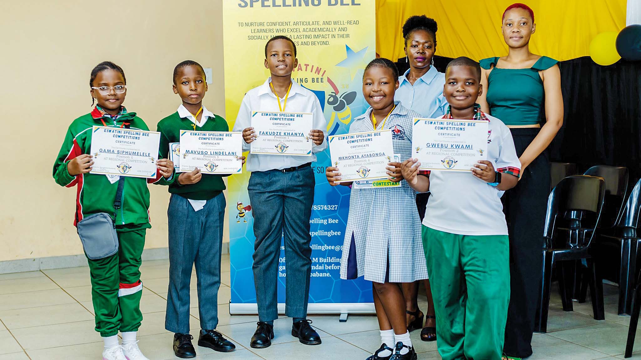 Top 5 winners contestants who participated during the competition which took place at Helemisi FEA Pre-primary School.