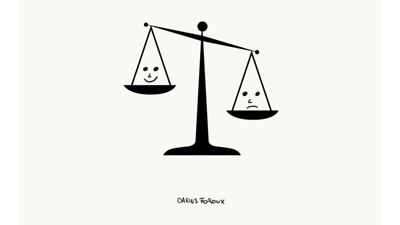 Happiness is entirely subjective. Accepting that shortcoming, you could still ask a person the question - giving it a mark out of ten, how happy are you? (Pic: Darius Foroux)