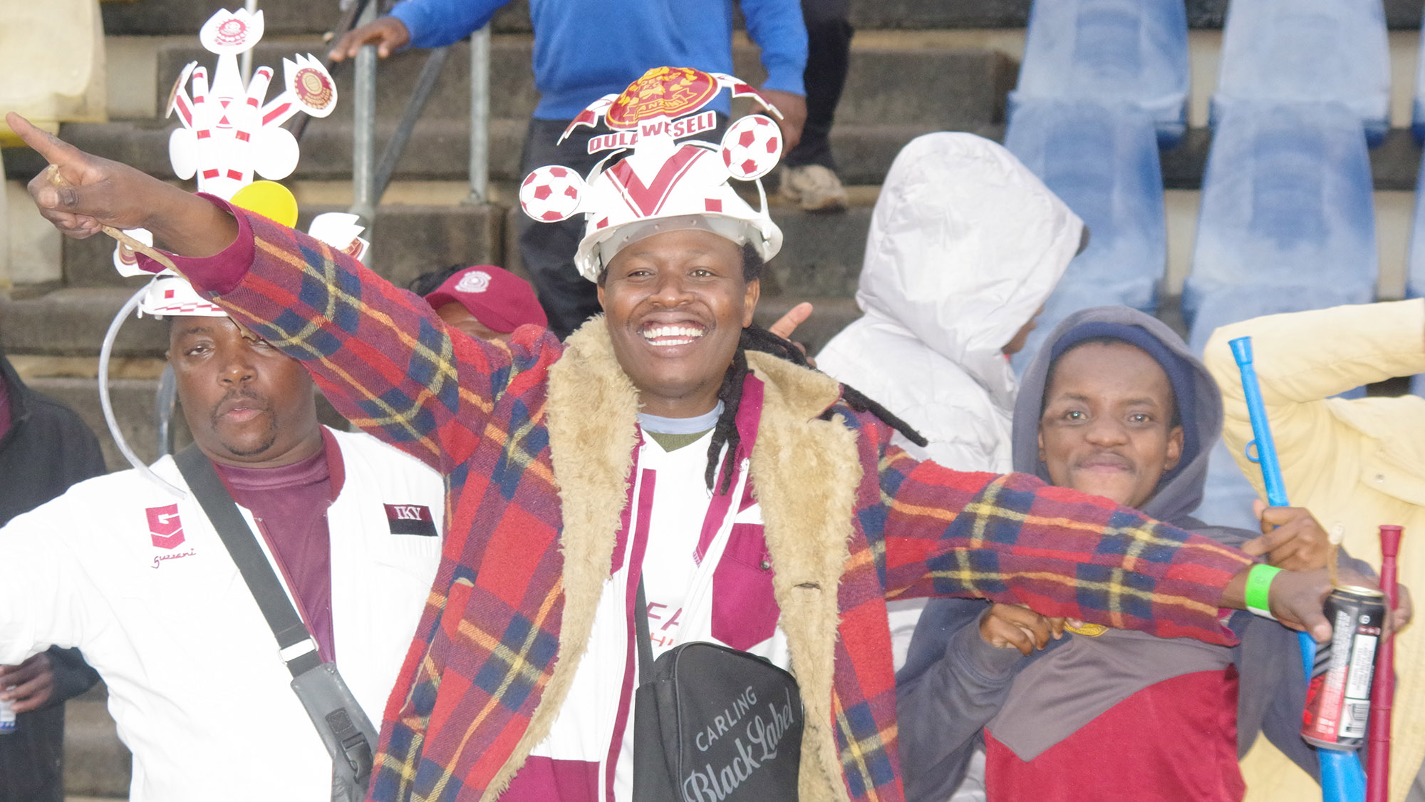 BEAT THE DRUM: Wanderers fans showed some unity against the visitors, Highlanders, and stood with each other, while they enjoyed their melodic rhythms coming from their new drum boss throughout the fixture.