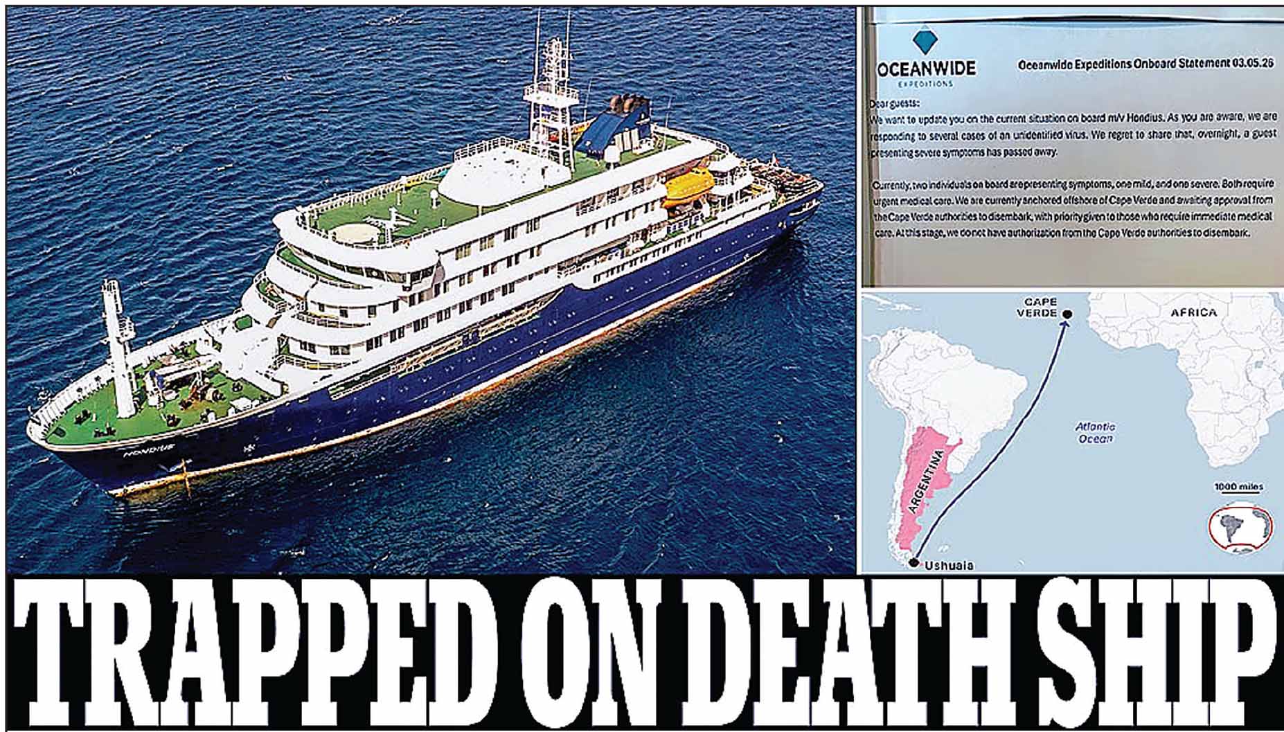 Trapped on death ship