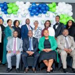Guests, ESAMI leadership and alumni at the official launch of the ESAMI Eswatini Alumni Network. (R) ESAMI Executive leadership team joined by guests to cut the cake, marking 50 years of excellence in Eswatini. (Courtesy Pics)
