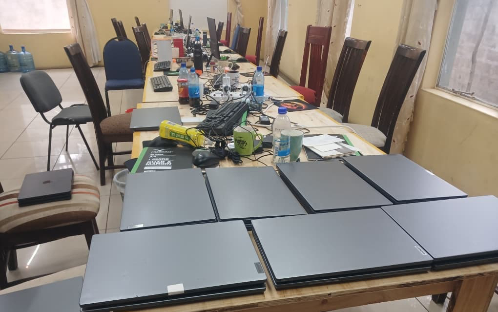 Investigators found these laptops in a hotel room during one of their raids, which resulted in the arrest of over 100 foreign nationals from overseas.