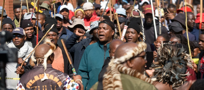 One of the anti-migration protest leaders and former radio personality Ngizwe Mchunu came under fire for trying to influence anti-immigration activists to stop protesting, as they were denting the image of the country and the economy. (Pic: The Citizen)