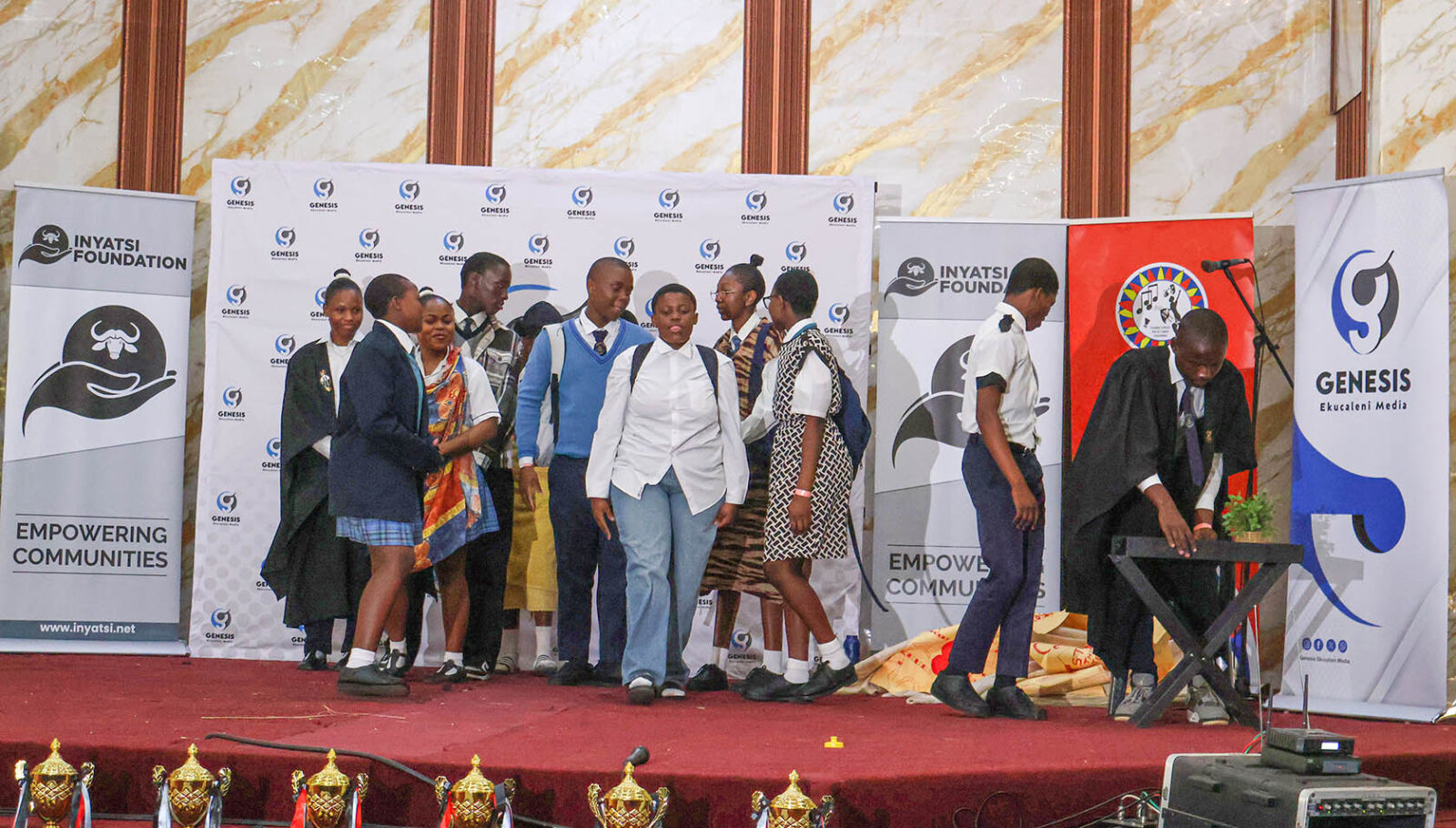 One of the schools during this year’s Inyatsi Schools Arts competition.