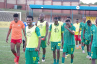 Amawele players after extending their stay in the Premier League through the PLE Promotion and Relegation play-offs. Their director is reported to have stepped down from the club. (File pic)