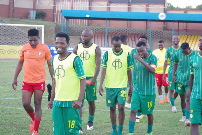 Amawele players after extending their stay in the Premier League through the PLE Promotion and Relegation play-offs. Their director is reported to have stepped down from the club. (File pic)