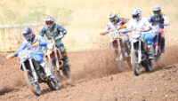 Bikers set off during round three of the Motocross and Enduro Championships, held last month at the Exodus MX Track. (Pic: Nimrod Hlophe)