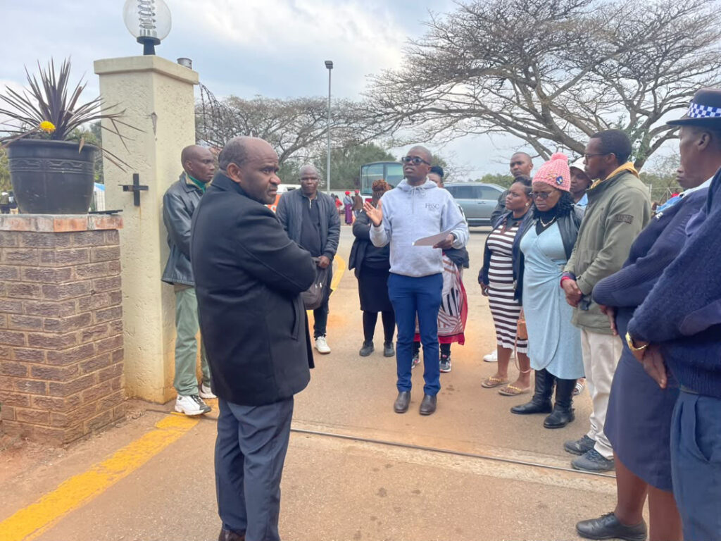 The petition was received by parliamentary officials, who advised the petitioners that it would be referred to the relevant authorities in accordance with parliamentary procedures. (Pic: Mlondzi Nkambule)