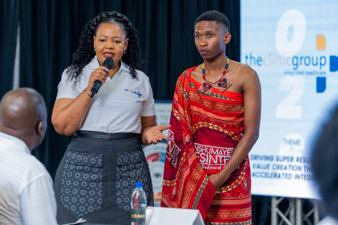 Founder and Director of Genesis Ekucaleni Media, Senator Pholile Shakantu with Digital Artist Nhlakanipho Ndzimandze.