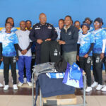 Royal Flames with their principals before the journey to Zimbabwe. (Pic: Royal Eswatini Police)