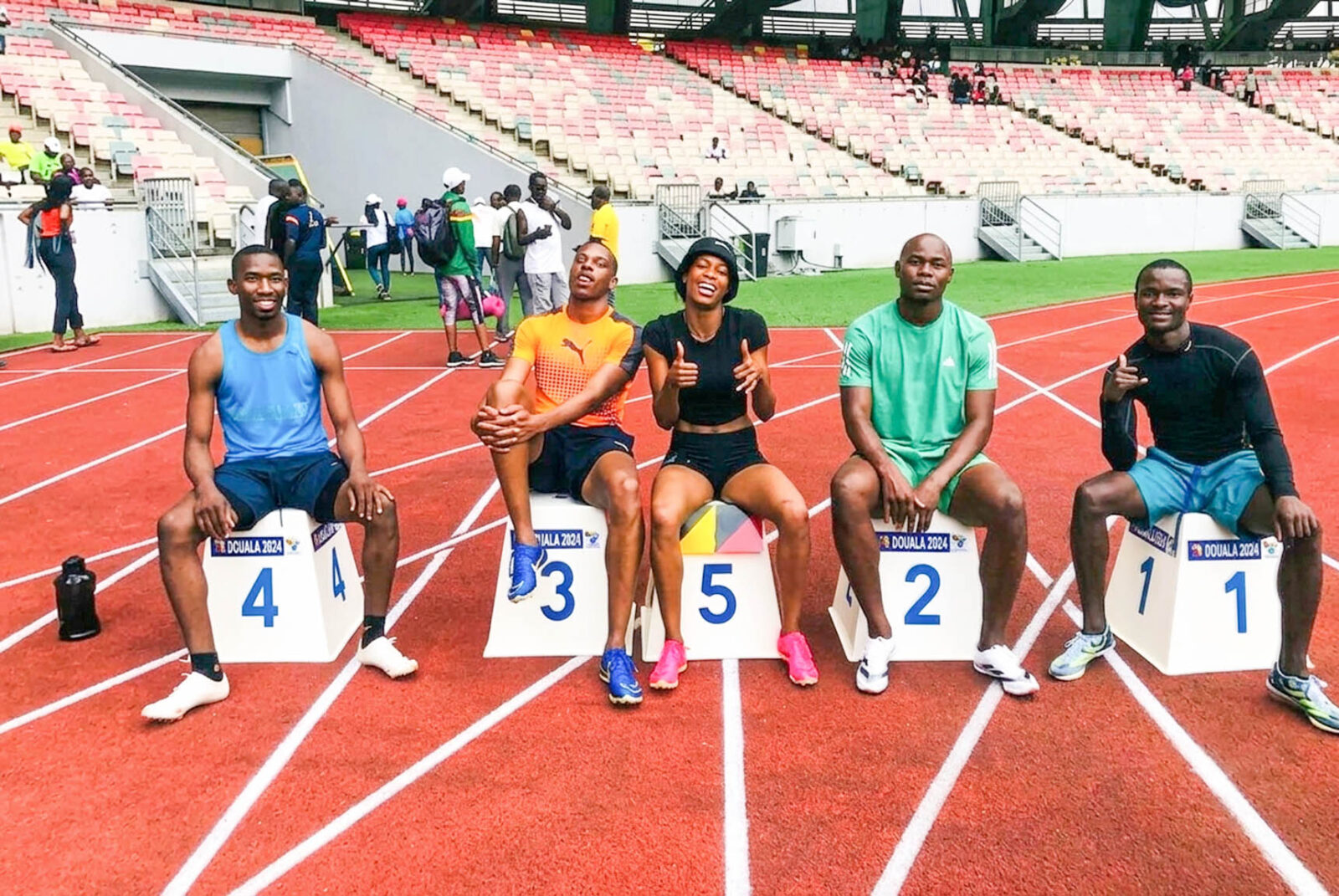 Eswatini sprint sensation Mlandvo Maziya (R) will face Africa's heavyweights in Glasgow.