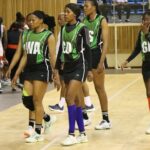 Green Lightning ladies team leaving the court dejected after their narrow defeat to Jwaneng Netball Club on July 19. (Pic:His Majesty's Correctional Services)