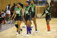 Green Lightning ladies team leaving the court dejected after their narrow defeat to Jwaneng Netball Club on July 19. (Pic:His Majesty's Correctional Services)