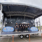 Eswatini National Council of Arts and Culture personnel on the mobile stage.