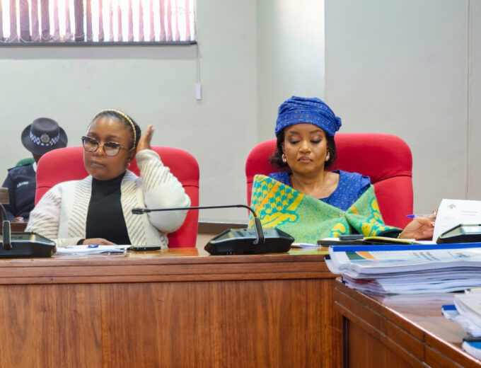 Minister for Tourism and Environmental Affairs Jane Simelane has reported the ministry’s Under Secretary (US), Hlobsile Dlamini (R), to Cabinet after operations were brought to a standstill by a fuel access problem that crippled service delivery. (Courtesy pic)