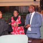 DPM Thulisile Dladla engaging with MP Nomkhosi Masuku and MP Thulani Nsingwane. (Pic: Mnelisi Dlamini)