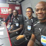 Eswatini’s solitary video match official Letticia Antonella Viana (2nd R) is currently in Morocco for the WAFCON. (File pics)