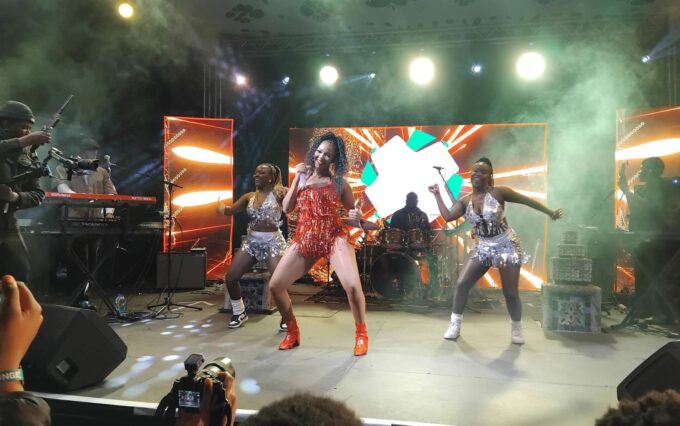 Local Artist Mandisa Mamba performing at the recent Standard Bank Luju Food and Lifestyle Festival's Honeycomb stage. (Courtesy pic)