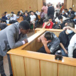 Some of the foreign nationals during their appearance at the magistrates court before they were fined for being in the count