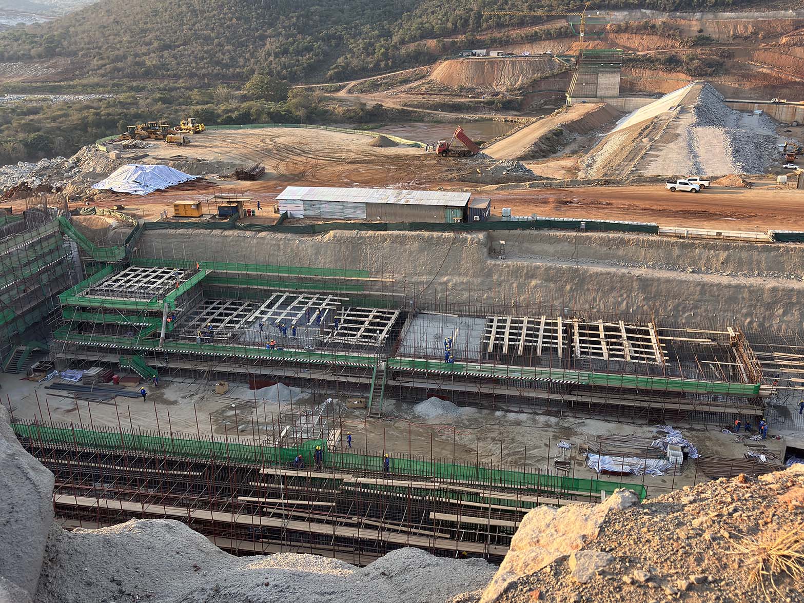 The dam construction is currently at 54 per cent completion. (Pic: Nhlanganiso Mkhonta)