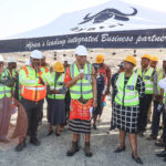 Minister for Natural Resources and Energy Prince Lonkhokhela making his remarks during the tour of the Lower Maguduza Hydropower Station.