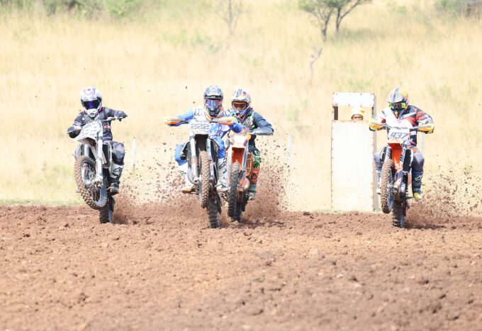Bikers set off from the start line during a previous edition of the Motocross and Enduro Championships. (Pic: Nimrod Hlophe)