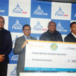 (L-R) EIPA Head of Trade Promotion Sibusiso Mnisi, CEO Sibani Mngomezulu, Eswatini National Volleyball Association (ENVA) President Eric Gama and MulaSport Country Manager Mukelo Magagula. (Pic:Ntombikayise Gwebu)