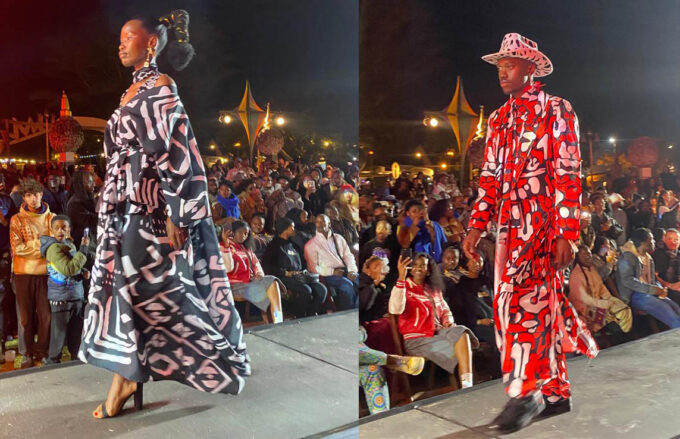 Some of the models showcasing the different designer ranges on the runway.
