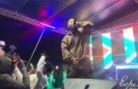 South African award winning Hip hop superstar,Cassper Nyovest performing this past Saturday in Siteki.(Pics: ESPINHO FACEBOOK PAGE)
