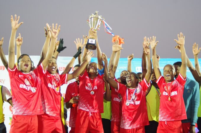 Mpaka High School have clinched the inaugural Eswatini Children's Cup title after overcoming Manzini Central in a thrilling final. (Pic: Nimrod Hlophe)