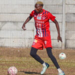 Former Baroka FC star Mthokozisi ‘Dancing Confidence’ Ngcobo in action for Mbabane Swallows during the Pigg’s Peak Clean Up Campaign tournament on Saturday.